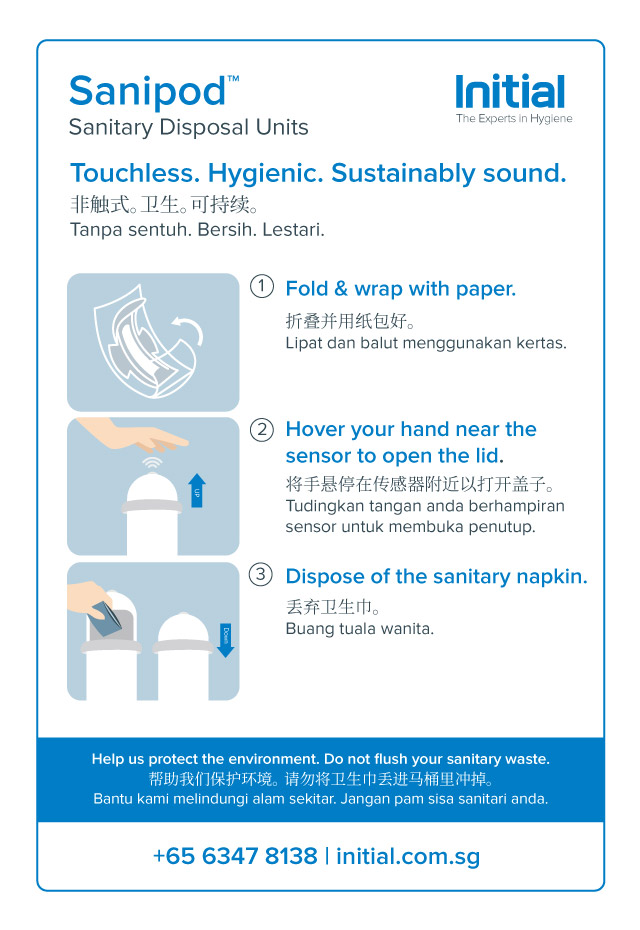 Sanipod™ Sanitary Waste Disposal System Initial Singapore